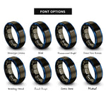 font options for inside engraving on gunmetal & blue cape hatteras lighthouse rings