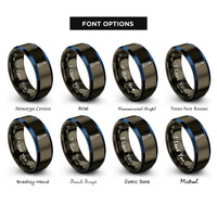 font options for inside engraving on gunmetal & blue cape hatteras lighthouse rings