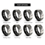 font options for inside engraving on black & gray capitol dome rings