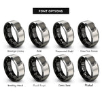 font options for inside engraving on black & gray capitol dome rings