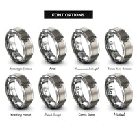font options for inside engraving on grey capitol dome rings