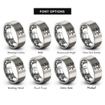 font options for inside engraving on silver capstan rings