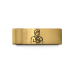 men's stylish metal ring – gold tungsten adoptive dad heart wedding band