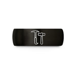 men's tungsten bands engraved – black tungsten piton hammer wedding band