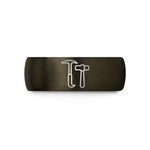 cool men’s wedding rings – gunmetal & black tungsten piton hammer wedding band