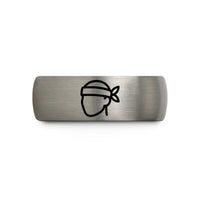 tungsten rings for him – black & grey tungsten sushi chef headband wedding band