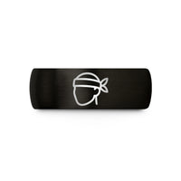 men's tungsten wedding band – black tungsten sushi chef headband wedding band