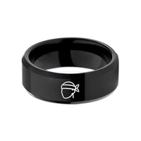 tungsten rings for him – black tungsten sushi chef headband wedding band