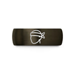 tungsten rings for him – gunmetal & black tungsten sushi chef headband wedding band