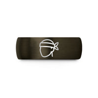 tungsten rings for him – gunmetal & black tungsten sushi chef headband wedding band