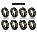font options for inside engraving on gunmetal & blue carbon c rings