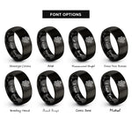 font options for inside engraving on black carburetor rings