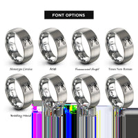font options for inside engraving on gray caribbean rings