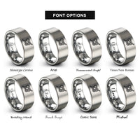 font options for inside engraving on silver carrick bend rings