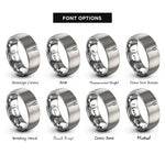 font options for inside engraving on gray carving fork rings