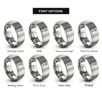font options for inside engraving on gray carving fork rings