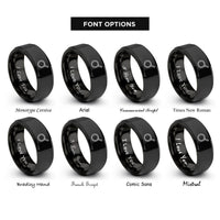 font options for inside engraving on black cast iron skillet rings
