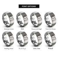 font options for inside engraving on gray cast iron skillet rings