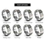font options for inside engraving on grey cast iron skillet rings