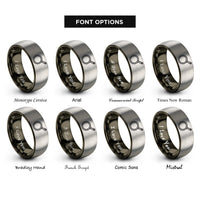 font options for inside engraving on gunmetal & grey cast iron skillet rings