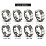 font options for inside engraving on silver cat broomstick rings