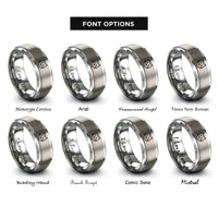 font options for inside engraving on gray cat face rings