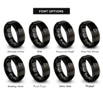 font options for inside engraving on black cat face halo rings