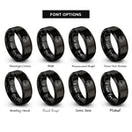 font options for inside engraving on black cat face halo rings