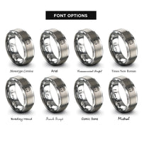 font options for inside engraving on grey cat face halo rings