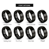 font options for inside engraving on black cat fish rings
