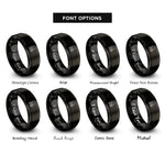 font options for inside engraving on black cat fish rings