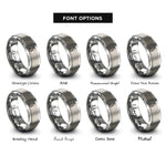 font options for inside engraving on gray cat rings