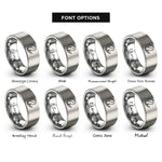 font options for inside engraving on gray cat moon rings