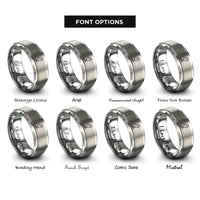 font options for inside engraving on grey cat sitting rings