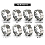 font options for inside engraving on grey cat sitting rings