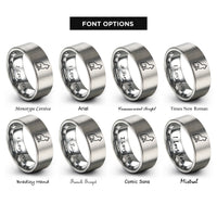 font options for inside engraving on grey cat sitting rings