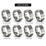 font options for inside engraving on grey cat stars rings