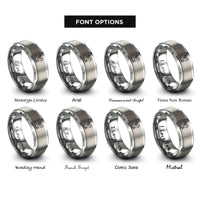 font options for inside engraving on gray cat wings rings