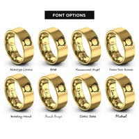 font options for inside engraving on gold cauldron rings