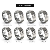 font options for inside engraving on grey cauldron rings