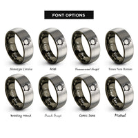 font options for inside engraving on gunmetal & gray cauldron rings