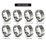 font options for inside engraving on grey cctv headquarters beijing rings