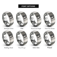 font options for inside engraving on grey cctv headquarters beijing rings