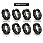font options for inside engraving on black & grey cello bow rosin rings
