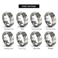 font options for inside engraving on grey cello bow rosin rings