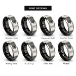 font options for inside engraving on black & gray celtic cross rings