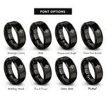 font options for inside engraving on black celtic cross rings