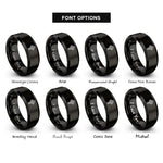 font options for inside engraving on black celtic cross rings