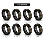 font options for inside engraving on gunmetal & black celtic cross rings
