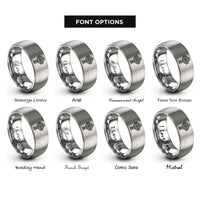 font options for inside engraving on silver celtic cross knotwork rings